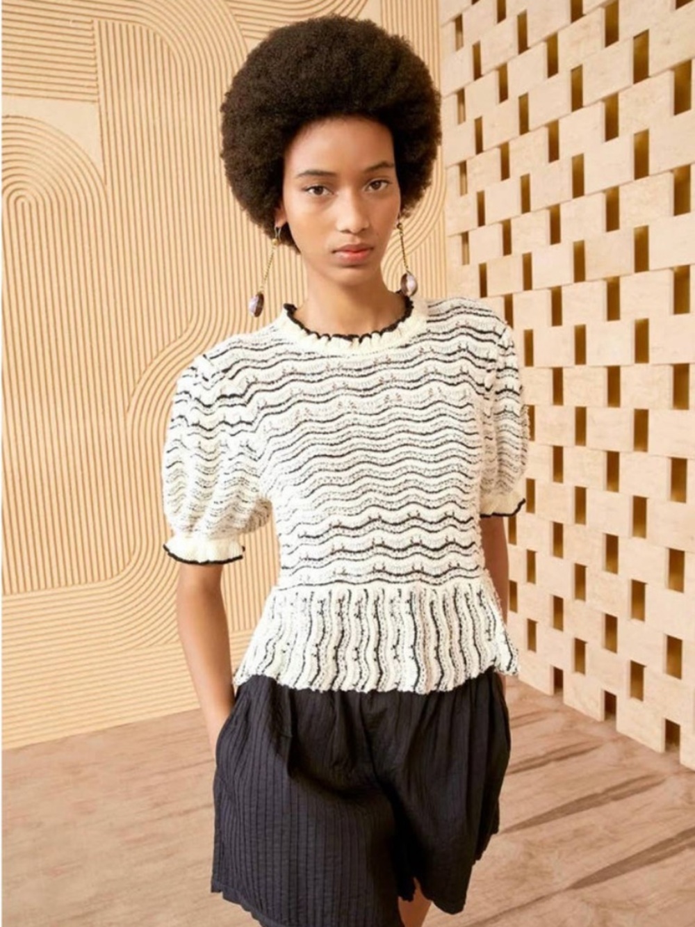 ULLA JOHNSON Laleh Knit Top in Glacier - Like New, Extra Small Size 0